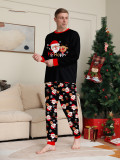 Christmas Family Outfits Santa Claus Print Pajamas Two-Piece Set
