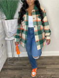 Women Autumn/Winter Plaid Shirt Jacket