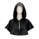 Halloween Black Grim Reaper Cape Halloween Costume Medieval Hooded Punk Witch Cosplay Cape