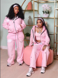 Women American Style Athletic Hoodies and Pants Two-Piece Set
