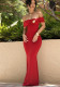 Autumn Women's Chic Off Shoulder Lace-Up Low Back Slim Long Dress