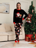 Christmas Family Outfits Santa Claus Print Pajamas Two-Piece Set