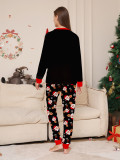 Christmas Family Outfits Santa Claus Print Pajamas Two-Piece Set