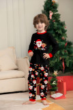 Christmas Family Outfits Santa Claus Print Pajamas Two-Piece Set