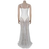 Women Sexy Strappy See-Through Dress