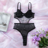 Daisy Black Mesh Push-Up Slim Women's Bodysuit