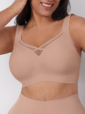 Plus Size Women Wireless Push-Up Anti-Droop Bra Large Cup Seamless Bra