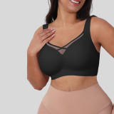 Plus Size Women Wireless Push-Up Anti-Droop Bra Large Cup Seamless Bra
