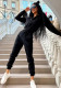 Women Deer Pu-Leather Jumpsuit