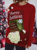 Santa Claus pocket red sweater