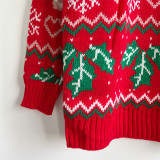 Christmas stocking snowflake knitting round-neck long-sleeved sweater