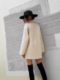 Plus Size Women Fall/Winter Mid-Length Sleeve Jacket