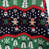 Christmas autumn and winter knitted jacquard acrylic turtleneck long-sleeved sweater