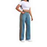 Women Patchwork Casual Denim Pants
