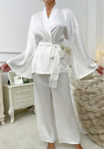 Women Long-Sleeved Top and Pants Two-Piece Set Women Long-Sleeved Top and Pants Two-Piece Set