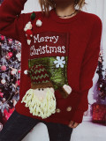 Santa Claus pocket red sweater