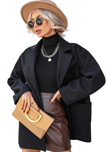 Plus Size Women Fall/Winter Mid-Length Sleeve Jacket