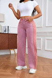 Women Patchwork Casual Denim Pants