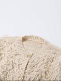 FashionKnitting Fringe Button Coat
