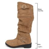 Plus-Size Women Block-Heeled Slimming Boots