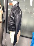 Women Pu-Leather Casual Zippered Jacket