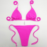Palm Tree Sequins Swimsuit Women Sexy Bikini Set
