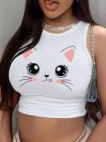 Fitted Camisole Cropped Women's Strappy Sports Top