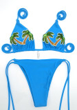 Palm Tree Sequins Swimsuit Women Sexy Bikini Set