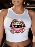 Fitted Camisole Cropped Women's Strappy Sports Top