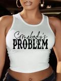 Fitted Camisole Cropped Women's Strappy Sports Top