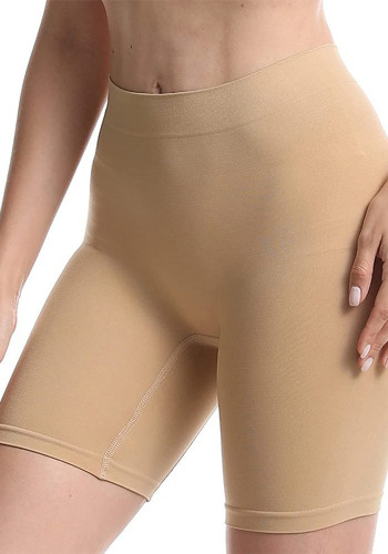Seamless Yoga Shorts 3/4 Length High Waist Sport Tight Fitting Square Leg Fitness Shorts