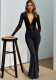 Autumn Women's Chic Fitted Long Sleeve Lace Low Back Jumpsuit