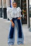 Gradient Loose Casual Denim Pants