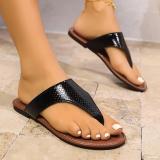 Plus-Size Women Summer Round-Toe Flat Flip-Flops