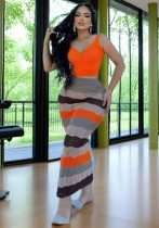 Autumn Sexy Hollow Out Patchwork Knitting Beach Holidays Style Long Skirt Set Autumn Sexy Hollow Out Patchwork Knitting Beach Holidays Style Long Skirt Set