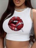 Fitted Camisole Cropped Women's Strappy Sports Top