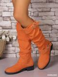 Plus-Size Women Block-Heeled Slimming Boots