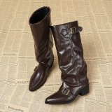 Women autumn and winter long pointed-toe block-heeled fashion boots