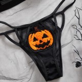 Halloween Lingerie Pumpkin Demon Cosplay Bikini Dark Edgy Sexy Set