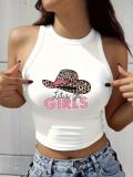 Fitted Camisole Cropped Women's Strappy Sports Top