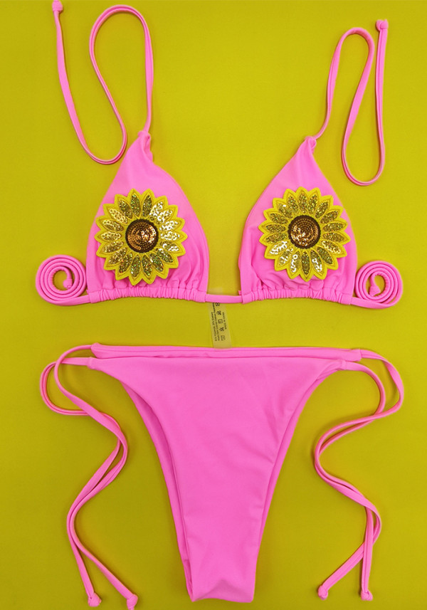 Sunflower Sequins Bikini Sexy Swimsuit