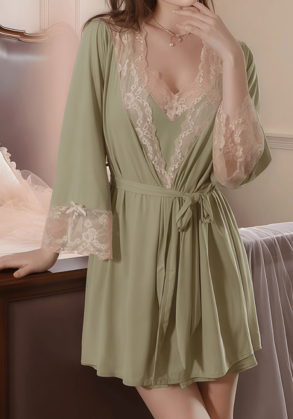 Plus-Size Women Strapless Backless Crossover Nightdress