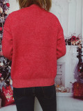 Christmas autumn/winter round neck snowflake deer jacquard knitting sweater