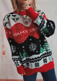Christmas autumn/winter Women elk snowflake round neck long-sleeved sweater