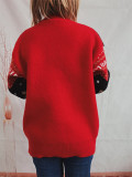 Christmas autumn/winter Women elk snowflake round neck long-sleeved sweater