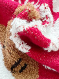 Christmas elk snowflake flocked jacquard round neck knitting sweater