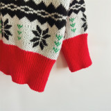 Christmas autumn/winter Women elk snowflake round neck long-sleeved sweater