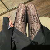 Women black moon fishnet sexy basics leggings with hollowed-out stockings