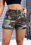 Women Casual Summer Camouflage Denim Shorts
