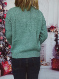 Christmas autumn/winter round neck snowflake deer jacquard knitting sweater